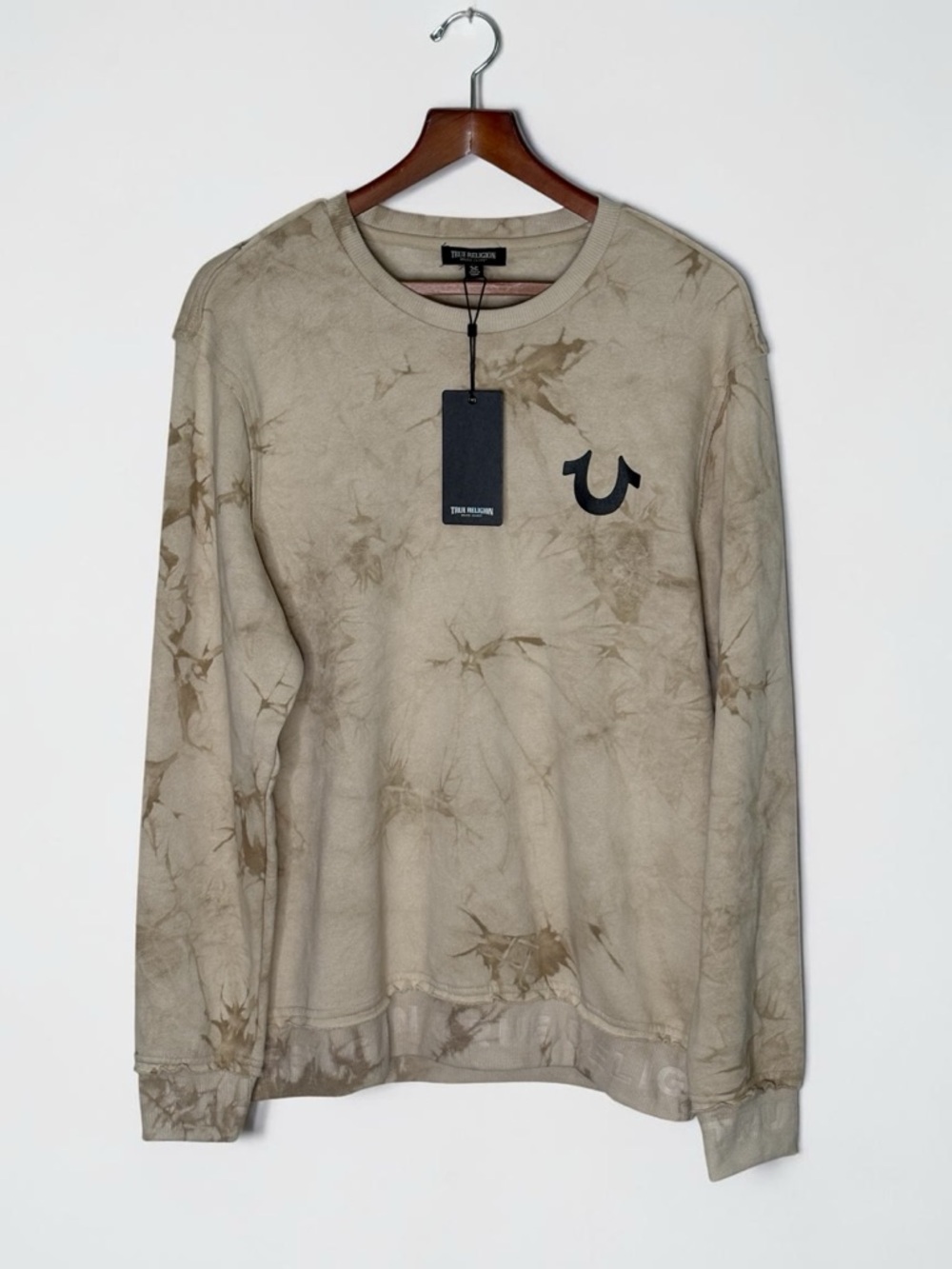 NWT True Religion Debossed Rib Pullover
Tie Dye Sweatshirt • Tapioca • M • $119